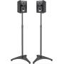 PERLESMITH Speaker Stands Extend 30-45 Inch with Upgraded Cable Management, Hold Satellite, Small Bookshelf & Bluetooth Speakers up to 8lbs(i.e. Vizio, Polk, Bose, JBL, Sony & Samsung) -1 Pair