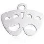 Airssory 10 Pieces 304 Stainless Steel Metal Expression Theater Drama Mask Comedy Tragedy Charms Facial Makeup Actors and Actress Small Pendant for Jewelry Crafting DIY Findings Accessories - 13mm Airssory 10 Pieces 304 Stainless Steel Metal Expression Theater Drama Mask Comedy Tragedy Charms Facial Makeup Actors and Actress Small Pendant for Jewelry Crafting DIY Findings Accessories - 13mm