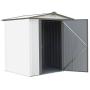 Arrow 6 x 5 EZEE Galvanized Steel Low Gable Shed Cream with Charcoal, Storage Shed with Peak Style Roof