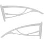ADVANING DA5531-PWS1N PN Series, Top Quality Crystal Polycarbonate Door/Window Awning Ideal for Rain, Snow and UV Protection, 55''W x 31''D, Clear/White Brackets