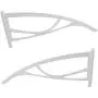 ADVANING DA5531-PWS1N PN Series, Top Quality Crystal Polycarbonate Door/Window Awning Ideal for Rain, Snow and UV Protection, 55''W x 31''D, Clear/White Brackets ADVANING DA5531-PWS1N PN Series, Top Quality Crystal Polycarbonate Door/Window Awning Ideal for Rain, Snow and UV Protection, 55''W x 31''D, Clear/White Brackets