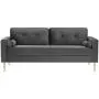 VASAGLE Sofa, Couch for Living Room, Velvet Surface, for Apartment, Small Space, Solid Wood Frame, Metal Legs, Easy Assembly, Mid-Century Modern Design, 71.3 x 32.3 x 33.9 Inches, Gray ULCS002G01 VASAGLE Sofa, Couch for Living Room, Velvet Surface, for Apartment, Small Space, Solid Wood Frame, Metal Legs, Easy Assembly, Mid-Century Modern Design, 71.3 x 32.3 x 33.9 Inches, Gray ULCS002G01