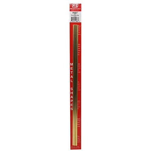K&S Precision Metals 9867 Round Brass Rod, 4mm Diameter X 300mm Long, 3 Pieces per Pack, Made in The USA