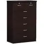 Hodedah HI70DR Chocolate Hodeida 7 with Locks On 2-Top Chest of Drawers