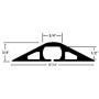 Electriduct D-2 Rubber Duct Cord Cover - 30 Inch (2.5 Feet) Gray Floor Cable Protector