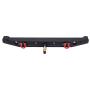 Zouminy Metal Rear Bumper Crashproof Protector with LED Lights for Traxxas T RX-4 SCX10II 90046 RC Car Crawler Part, Black