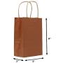 PTP BAGS Copper Penny Rust 5'' x 3'' x 8'' Tote Bags [Pack of 250] Recyclable Metallic Kraft Paper Gift Bags