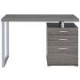 Coaster Home Furniture Brennan 3-Drawer Reversible set up Office Desk | Weathered Grey