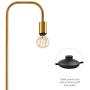 Oneach Industrial LED Floor Lamp for Living Room Bedroom Reading Office Metal Minimalist Standing Lamp Antique Brass