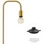 Oneach Industrial LED Floor Lamp for Living Room Bedroom Reading Office Metal Minimalist Standing Lamp Antique Brass