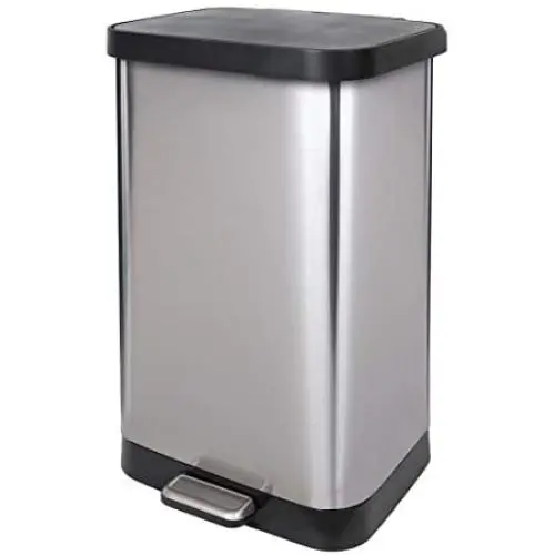 Glad Stainless Steel Step Trash Can with Clorox Odor Protection | Large Metal Kitchen Garbage Bin with Soft Close Lid, Foot Pedal and Waste Bag Roll Holder, 20 Gallon Glad Stainless Steel Step Trash Can with Clorox Odor Protection | Large Metal Kitchen Garbage Bin with Soft Close Lid, Foot Pedal and Waste Bag Roll Holder, 20 Gallon