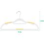 Vremi Clothes Hangers 20 Pack - Non Slip Ultra Slim Plastic Hanger Set with Secure Grip Strips and Durable Chrome Metal Hooks - Gray and Multi Color