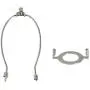 TooToo Star Lamp Shade Harp Holder and Light Base UNO Fitter Adapter Converter Finial Set, Detachable Parts (Silver, E27 Adapter, 9.5 inch)