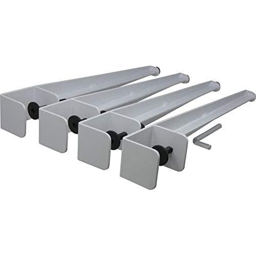 Shepherd Hardware 16'' Adjustable Fit Table Clamp Legs, White