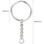 Jmkcoz 100pcs 1''/25mm Metal Split Key Ring with Chain Silver Key Ring Keychain Ring Parts Open Jump Ring and Connector Accessories for DIY Jmkcoz 100pcs 1''/25mm Metal Split Key Ring with Chain Silver Key Ring Keychain Ring Parts Open Jump Ring and Connector Accessories for DIY