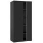 SONGMICS Steel Storage Cabinet, Office Cabinet with Storage Shelves and Double Doors, for Garage and Utility Room, Home Office, Black UOMC015B01