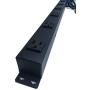 Opentron OT3096V1 Heavy Duty Metal Surge Protector Power Strip with Mounting Parts 9 Vertical Outlets 6 Feet Power Cord - Free Plastic End Caps for Shipping Protection Only