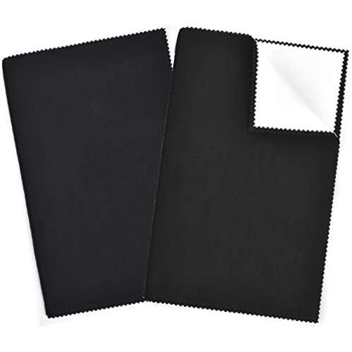 SEVENWELL 2pcs Jewelry Polishing Cleaning Cloth Large 10 x 12 for Sterling Silver Jewelry Gold, Diamond, Platinum, Precious Stones, Coins (Black)