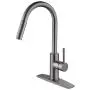 Black Stainless Faucet with Pull Down Sprayer, Kitchen Faucet Sink Faucet with Pull Out Sprayer, Single Hole and 3 Hole Deck Mount, Single Handle Copper Kitchen Faucets, Matte Gun Black, FORIOUS Black Stainless Faucet with Pull Down Sprayer, Kitchen Faucet Sink Faucet with Pull Out Sprayer, Single Hole and 3 Hole Deck Mount, Single Handle Copper Kitchen Faucets, Matte Gun Black, FORIOUS