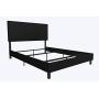 DHP Janford Upholstered Bed with Chic Design | Full | Black Faux Leather