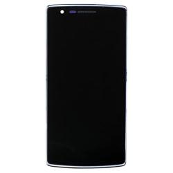 LCD Display Compatible with Oneplus One 1+ A0001 Touch Screen Digitizer Assembly Replacement Parts + Install Tools (Black+Middle Frame)