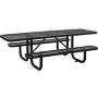 8 ADA Rectangular Picnic Table, Expanded Metal, Black (96'' Long)