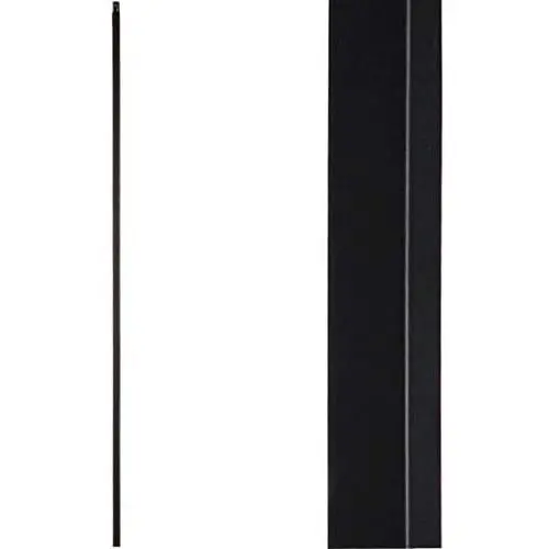Stair Railing Balusters (Box of 10) Stair Parts 1/2'' Plain Bar Iron Spindle Hollow Square Metal Balusters (Real Satin Black not Matte)