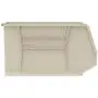 Akro-Mils 30260 AkroBins Plastic Storage Bin Hanging Stacking Containers, (18-Inch x 11-Inch x 10-Inch), Stone, (6-Pack) (30260STONE)