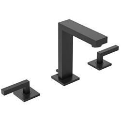 Symmons SLW-3612-MB-1.0 Duro Widespread 2-Handle Bathroom Faucet with Drain Assembly in Matte Black (1.0 GPM)