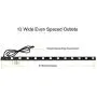 Opentron OT4126 Heavy Duty Metal Surge Protector Power Strip with Mounting Parts - 4 Feet 12-Outlet 6 Feet Power Cord