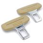 2 Pack Auto Car Seat Belt Clip,Universal Seat Belt Car Safety Belt Buckle Auto Metal Seat Belts Clip,Widely Compatible Car Seat Belts Accessories Beige