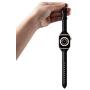 Adepoy Compatible for Apple Watch Bands 38mm 40mm, Non-Fade Slim Genuine Patent Leather Wristband for Women Apple iWatch Series Se/6/5/4/3/2/1, Black