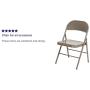 Flash Furniture HERCULES Series Double Braced Gray Metal Folding Chair