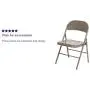 Flash Furniture HERCULES Series Double Braced Gray Metal Folding Chair Flash Furniture HERCULES Series Double Braced Gray Metal Folding Chair