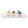 Pazstarle Set of 5 3-Tier Plastic Cake Stand Fruit Plate Portable Snack Display Tower For Wedding Party Baby Shower Christmas(Round)