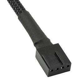 CRJ Male Mini 4-Pin GPU Fan to Female 4-Pin PWM All Black Sleeved Adapter Cable