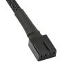 CRJ Male Mini 4-Pin GPU Fan to Female 4-Pin PWM All Black Sleeved Adapter Cable