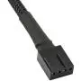 CRJ Male Mini 4-Pin GPU Fan to Female 4-Pin PWM All Black Sleeved Adapter Cable