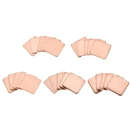 uxcell Flat IC Chipset Thermal Copper Heatsink for CPU GPU RAM 15 x 15mm with Thickness 0.3/0.5/0.8/1.0/1.5mm Total 25pcs uxcell Flat IC Chipset Thermal Copper Heatsink for CPU GPU RAM 15 x 15mm with Thickness 0.3/0.5/0.8/1.0/1.5mm Total 25pcs