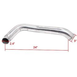 Turbo Intercooler kit Pipe Boot for Ford 6.0L CAC Intercooler Pipe Boot kit 03-07 Tube Powerstroke for Ford F250 F350 F450 F550 (Silver&Black)