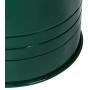 Glitzhome Rustic Storage Ottoman Seat Stool, Farmhouse End Table, Galvanized Metal Accent Side Table Toy Box Bin with Round Wood Lid for Living Room Furniture, Nesting Pieces Two, Hunter Green