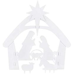 Best Choice Products 4ft Christmas Holy Family Nativity Scene, Outdoor Yard Decoration w/Water-Resistant PVC