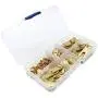 Zipper Repair Kit Solution Metal YKK Assorted Brass Sliders ~Easy Container Storage Sets of #4.5, 5, and #10 Include #4.5, 5 and #10 Top & Bottom Stops Both (Made in USA) 23 Sets