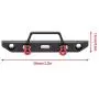 wivarra for Axial SCX24 90081 1/24 RC Crawler Car Upgrade Parts Metal Front Bumper Accessories
