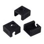 3D Printer Heater Block Silicone Cover, Aokin MK7 MK8 MK9 Silicone Sock for MK7/8/9 3D Printer Hotend Extruder, Creality CR-10, S4, S5, Ender 3, Anet A8, Black, 3 Pcs