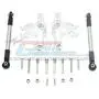 GPM Losi 1/10 Baja Rey 4WD Desert Truck (LOS03008) Upgrade Parts Aluminum Front Knuckle Arm + Stainless Steel Adjustable Tie Rods - 18Pc Set Silver