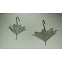 Galvanized Metal Umbrella Hanging Planter Flower Holders 2 Piece Set