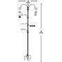 Bird Feeding Station Kit Bird Feeder Pole Wild Bird Feeder Hanging Kit Planter Hanger Multi Feeder Hanging with Metal Suet Feeder Bird Bath for Attracting Wild Birds