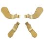 eXtremeRate 4 pcs Metal Gold Stainless Steel Paddles, Replacement Parts Video Games Accessories Kits Interchangeable Hair Trigger Locks for Xbox One Elite Controller Seies 2