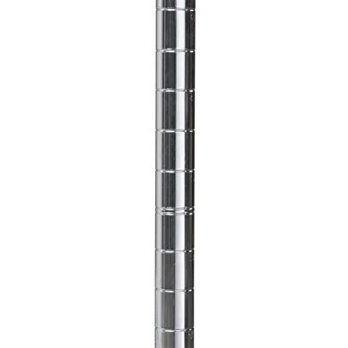 Akro-Mils AWP74UPRIGHT 74-Inch NSF Certified Industrial Grade Chrome Wire Shelf System Upright Leg Post Poles, (4 Pack)